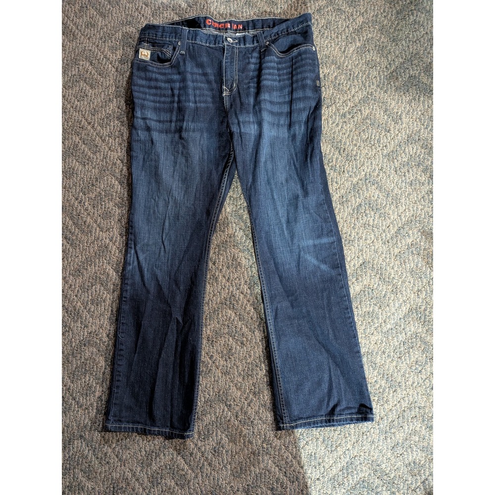 Cinch Ian Mens Slim Bootcut Jeans Dark Wash Denim MB65436001 40x32